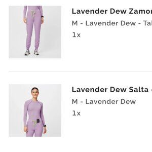 *RARE* Women’s FIGS Lavender Dew Scrub Set Size Medium (MT) Zamora & Salta (M)